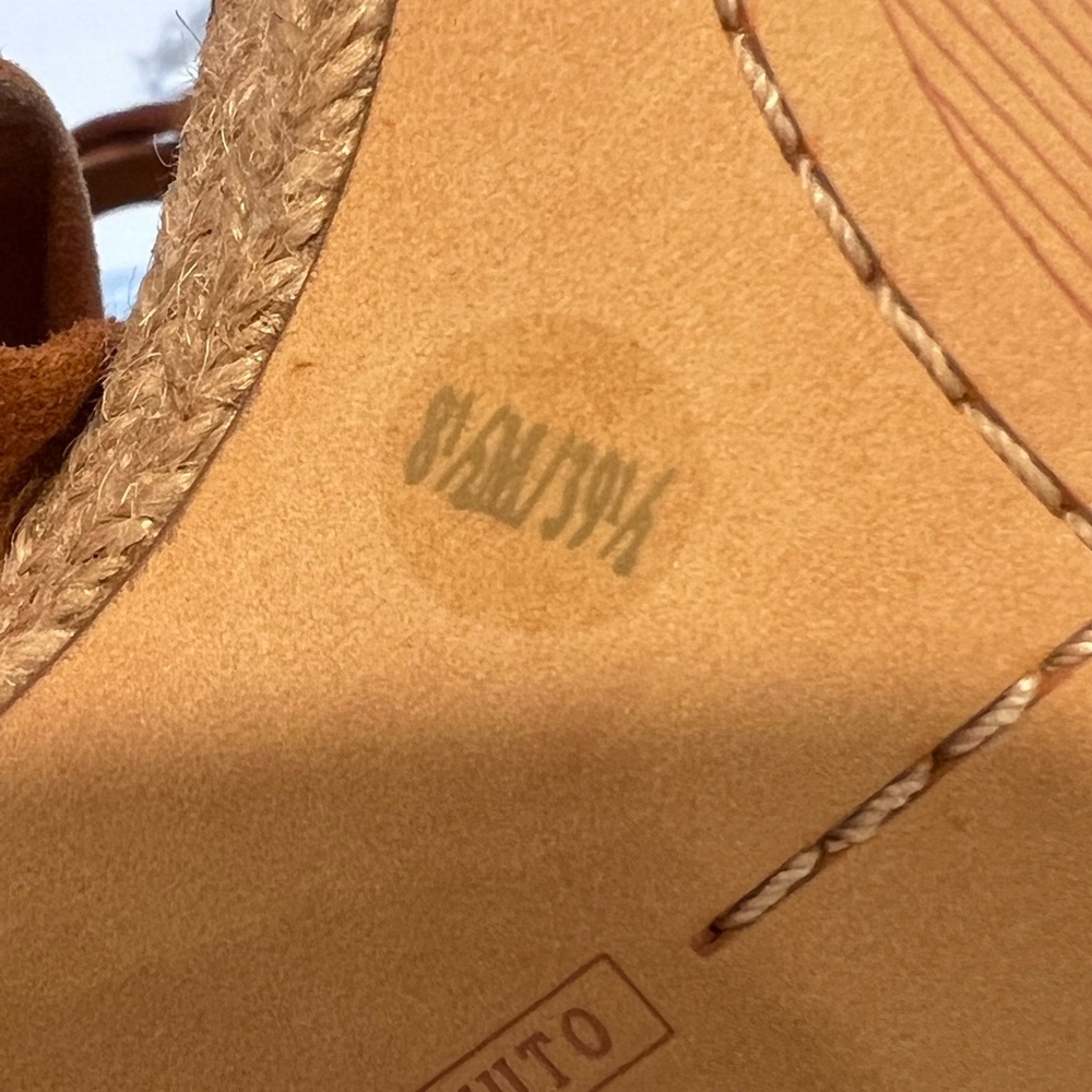 Vince Camuto Roreka Cinnamon Bark Suede Espadrille Sandals Size 8.5 - Picture 8 of 11